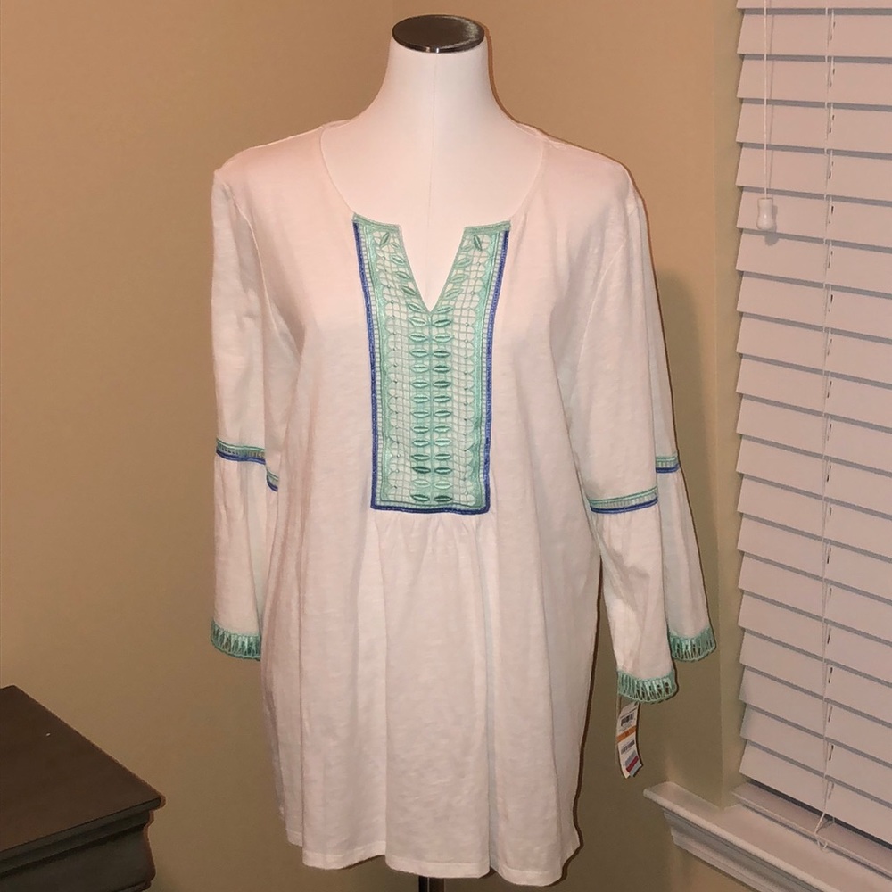 Embroidered Detail Top